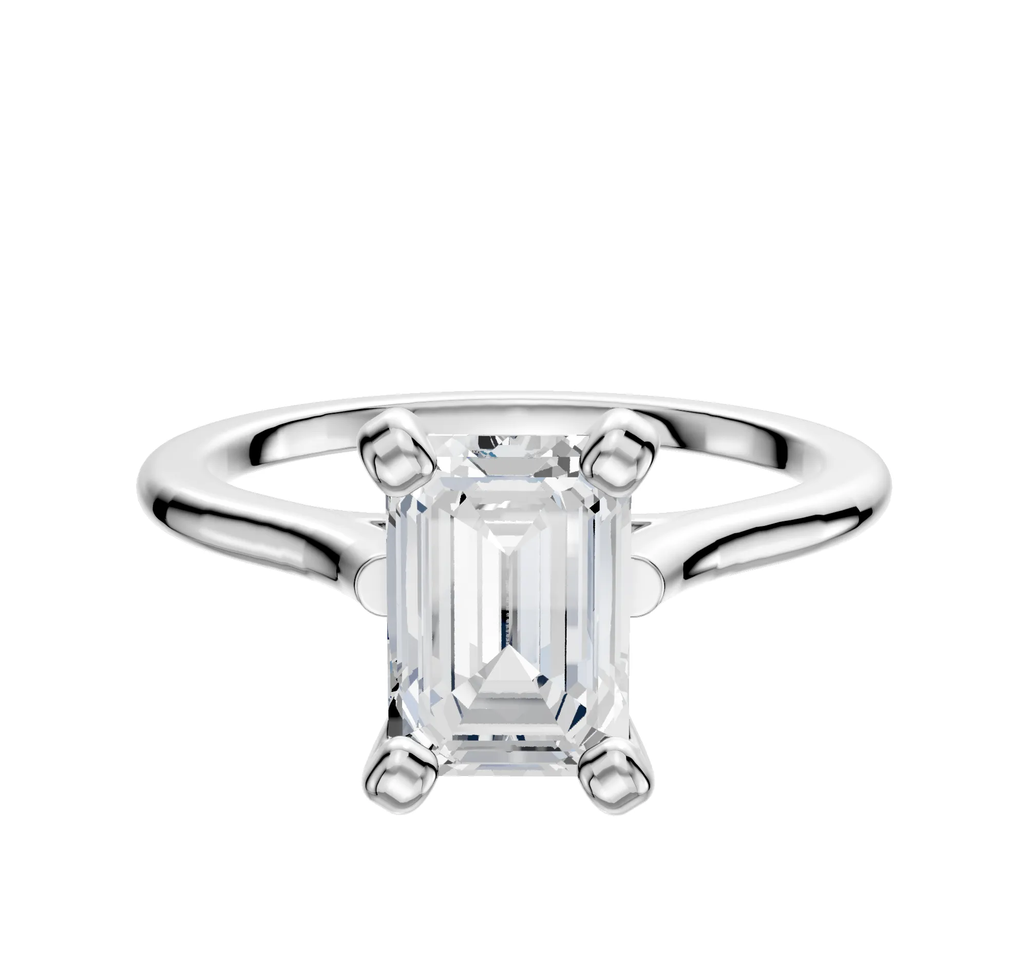 Platinum 4 Prong Cathedral Dome 1.5mm Engagement Ring sold by Effy