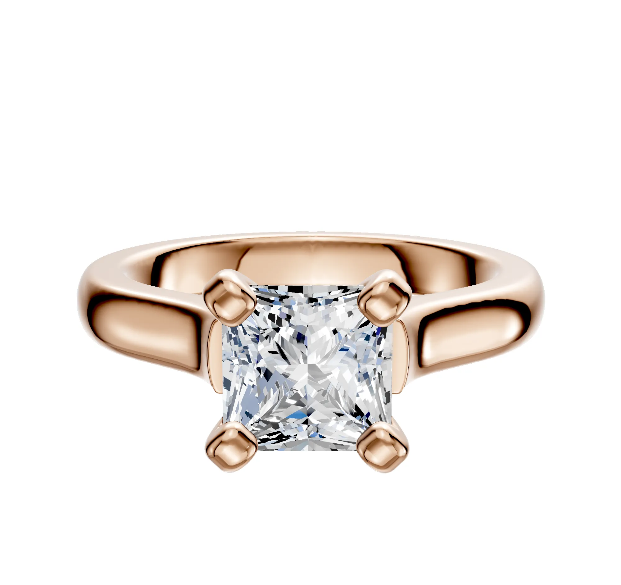 14K Rose Gold 4 Prong Cathedral Dome 3.0mm Engagement Ring sold by Effy