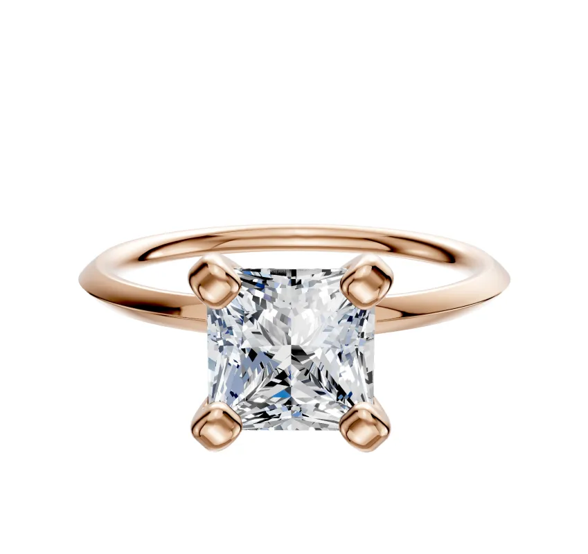 18K Rose Gold 4 Prong Classic Knife Edge 1.5mm Engagement Ring sold by Effy