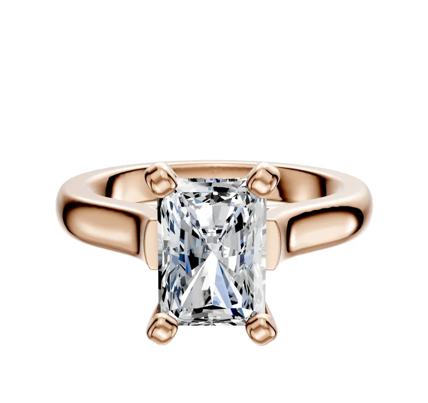 18K Rose Gold 4 Prong Cathedral Dome 3.0mm Engagement Ring sold by Effy