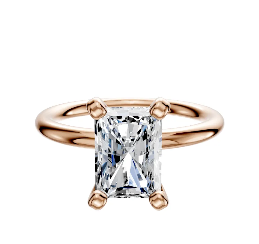 14K Rose Gold 4 Prong Classic Dome 2.0mm Engagement Ring sold by Effy