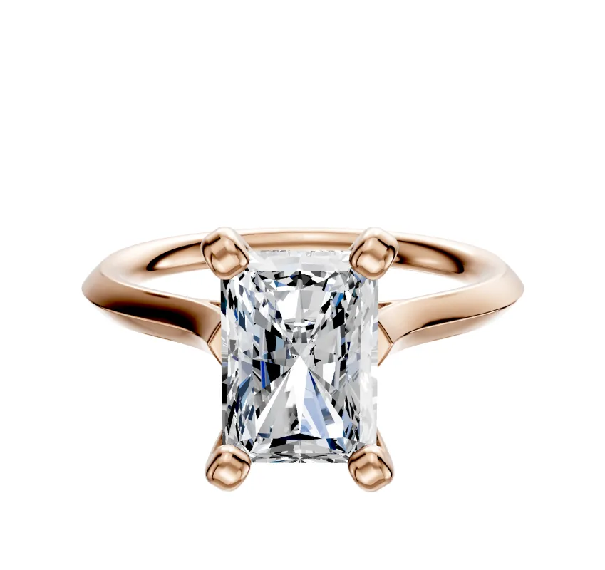 14K Rose Gold 4 Prong Cathedral Knife Edge 2.0mm Engagement Ring sold by Effy