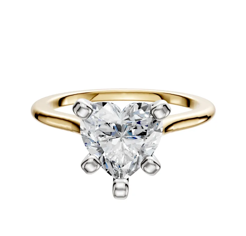 14K Two Tone 4 Prong Cathedral Dome 1.5mm Engagement Ring sold by Effy