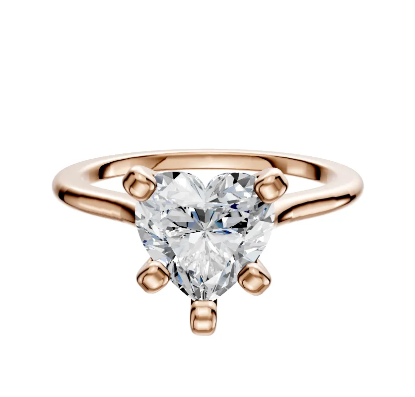 18K Rose Gold 4 Prong Cathedral Dome 1.5mm Engagement Ring sold by Effy