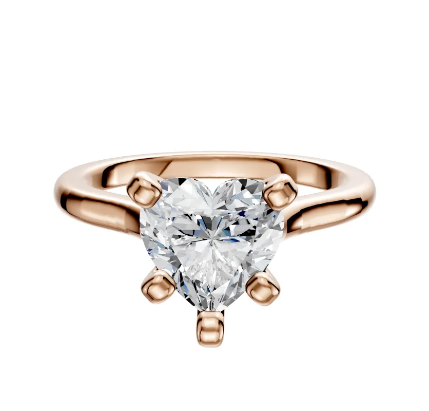 18K Rose Gold 4 Prong Cathedral Dome 2.0mm Engagement Ring sold by Effy