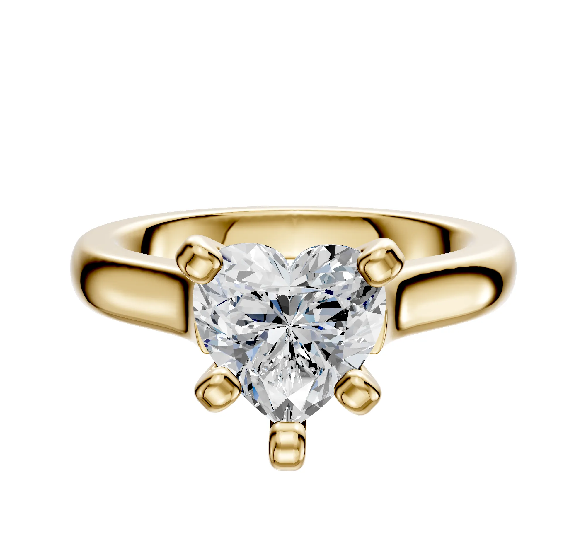 14K Yellow Gold 4 Prong Cathedral Dome 3.0mm Engagement Ring sold by Effy