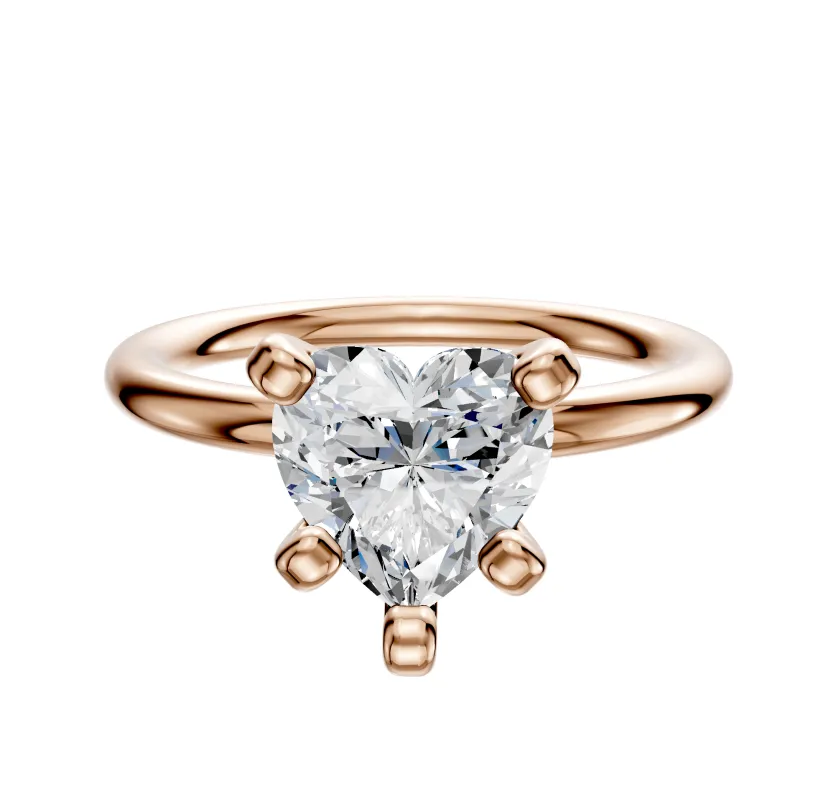 18K Rose Gold 4 Prong Classic Dome 2.0mm Engagement Ring sold by Effy
