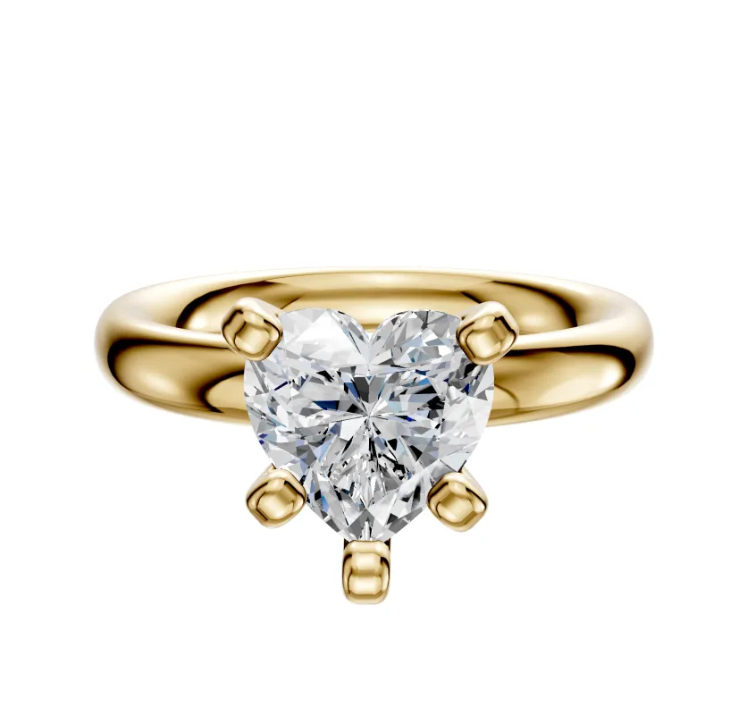 14K Yellow Gold 4 Prong Classic Dome 3.0mm Engagement Ring sold by Effy