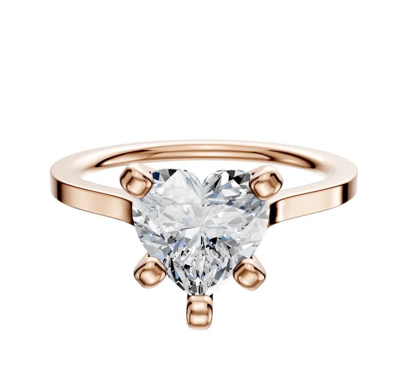 18K Rose Gold 4 Prong Cathedral Flat 1.5mm Engagement Ring sold by Effy