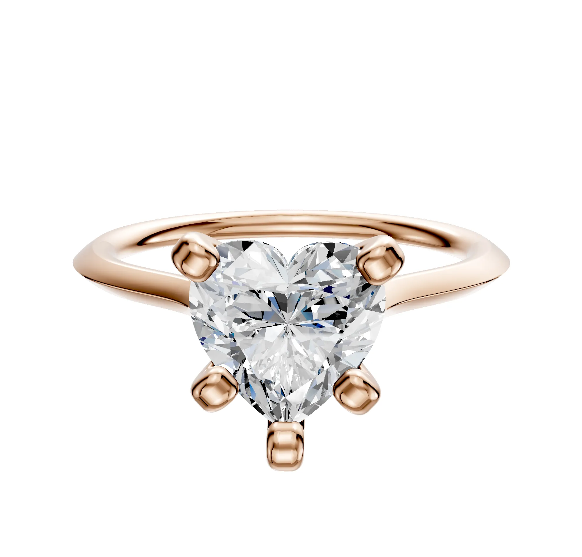 14K Rose Gold 4 Prong Cathedral Knife Edge 1.5mm Engagement Ring sold by Effy
