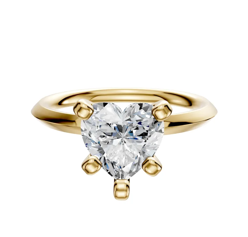 18K Yellow Gold 4 Prong Classic Knife Edge 2.0mm Engagement Ring made by Effy
