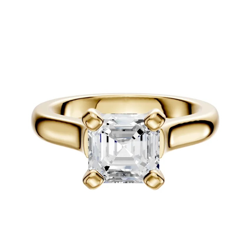 14K Yellow Gold 4 Prong Cathedral Dome 3.0mm Engagement Ring sold by Effy