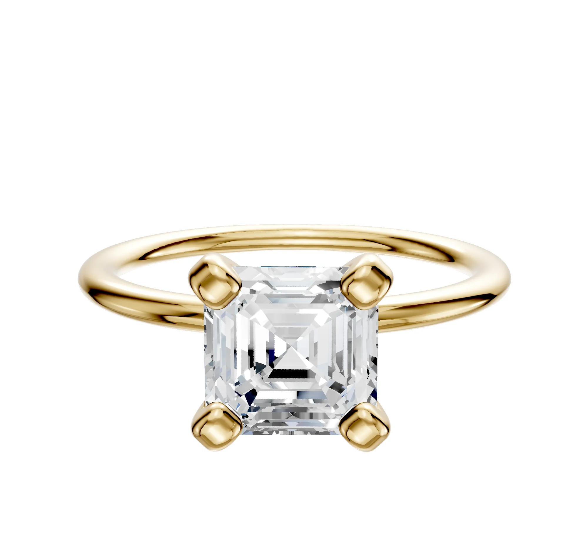 18K Yellow Gold 4 Prong Classic Dome 1.5mm Engagement Ring sold by Effy