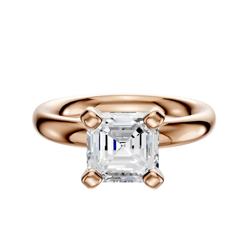 18K Rose Gold 4 Prong Classic Dome 3.0mm Engagement Ring sold by Effy