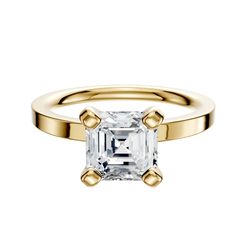 14K Yellow Gold 4 Prong Classic Flat 2.0mm Engagement Ring sold by Effy