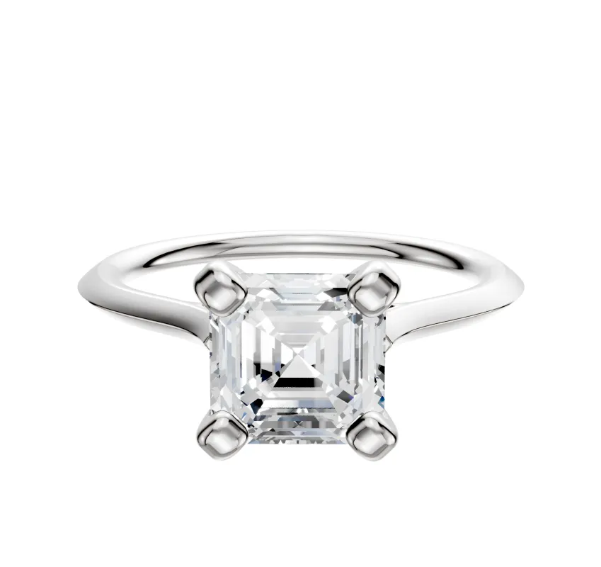 14K White Gold 4 Prong Cathedral Knife Edge 1.5mm Engagement Ring sold by Effy