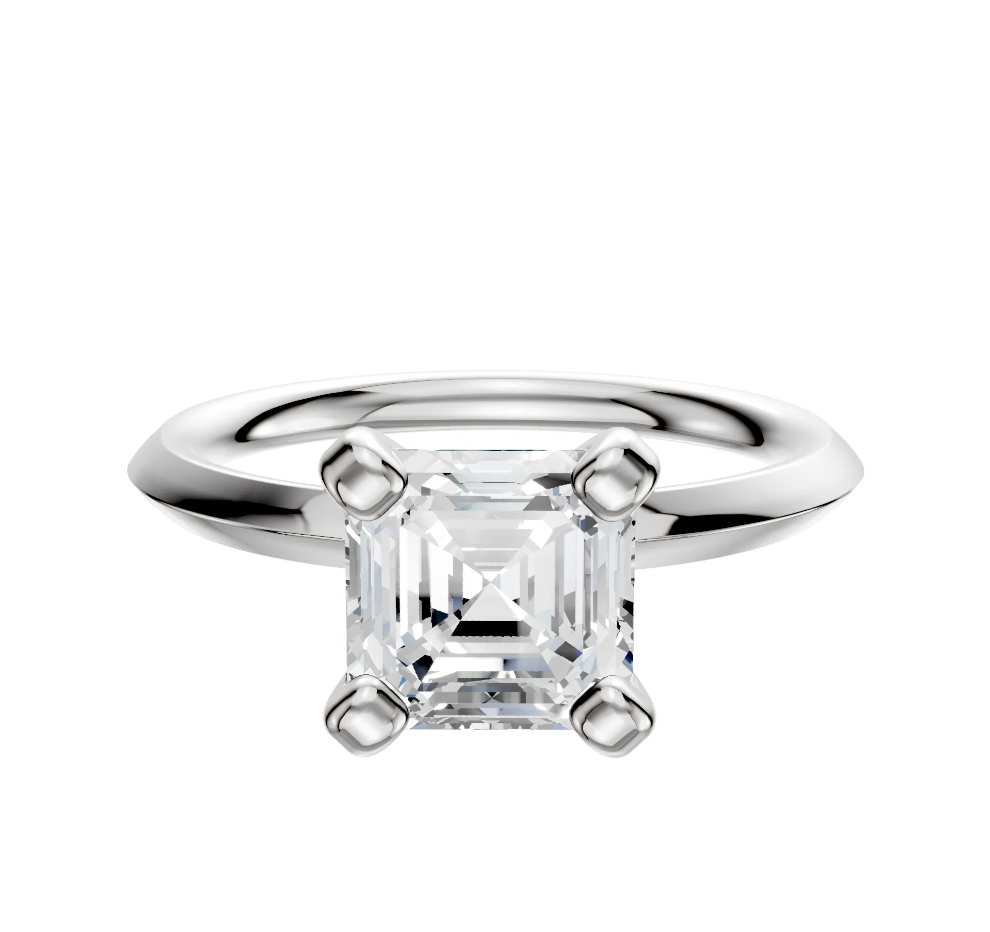 Platinum 4 Prong Classic Knife Edge 2.0mm Engagement Ring sold by Effy