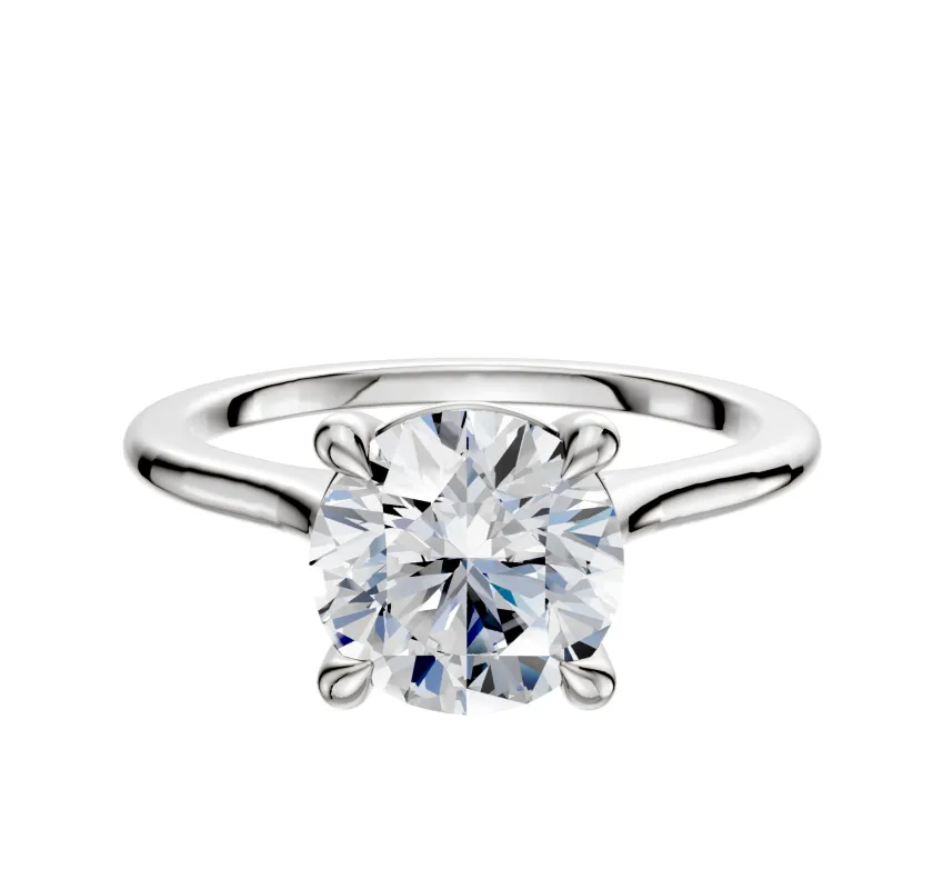 Platinum 4 Prong Basket Cathedral Dome 1.5mm Engagement Ring sold by Effy