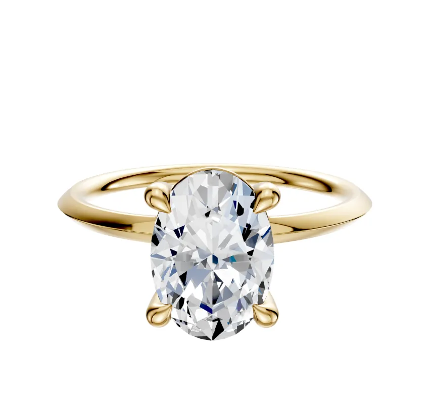 14K Yellow Gold 4 Prong Basket Classic Knife Edge 1.5mm Engagement Ring sold by Effy