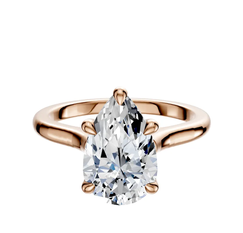 14K Rose Gold 4 Prong Basket Cathedral Dome 2.0mm Engagement Ring sold by Effy