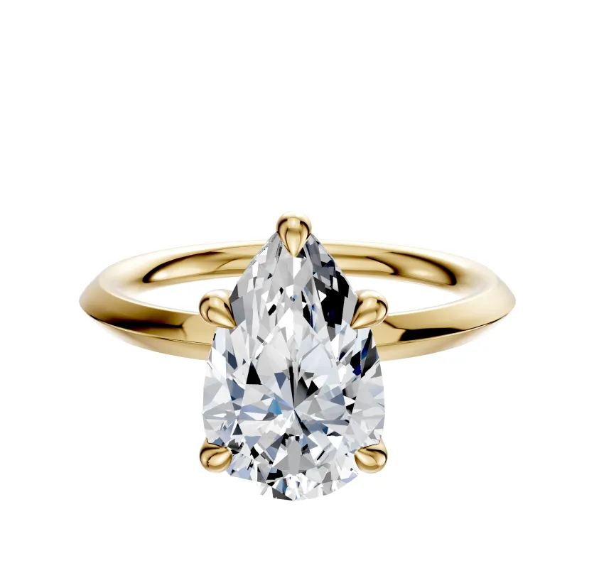 14K Yellow Gold 4 Prong Basket Classic Knife Edge 2.0mm Engagement Ring sold by Effy