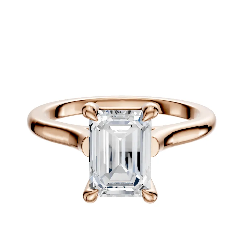 14K Rose Gold 4 Prong Basket Cathedral Dome 2.0mm Engagement Ring sold by Effy