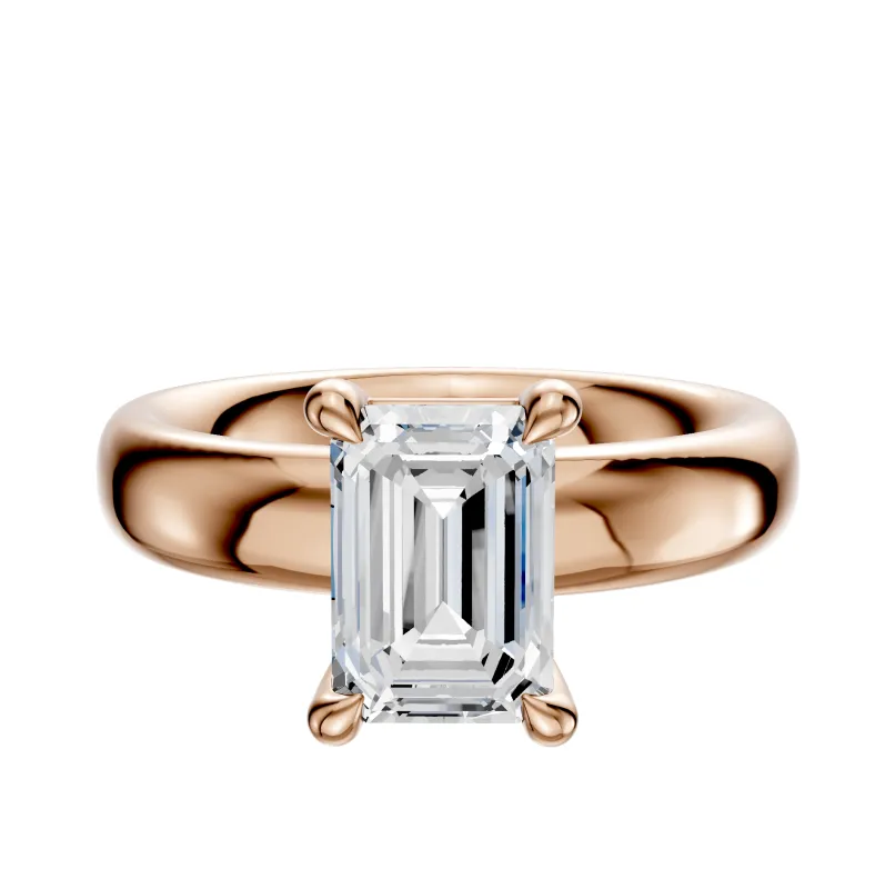 14K Rose Gold 4 Prong Basket Classic Dome 4.0mm Engagement Ring sold by Effy