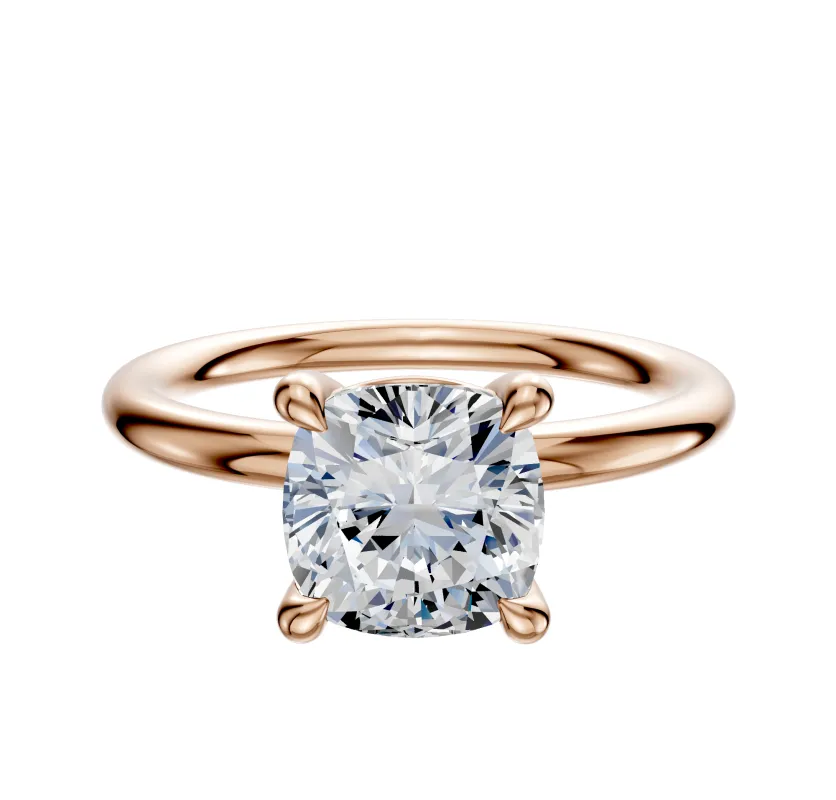 14K Rose Gold 4 Prong Basket Classic Dome 2.0mm Engagement Ring sold by Effy