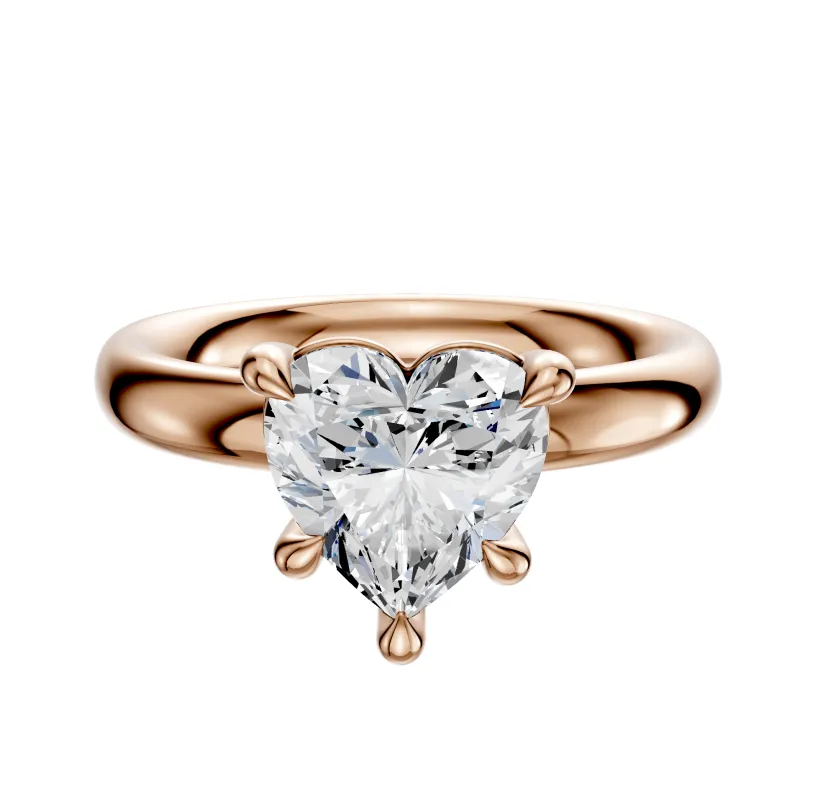 18K Rose Gold 4 Prong Basket Classic Dome 3.0mm Engagement Ring sold by Effy