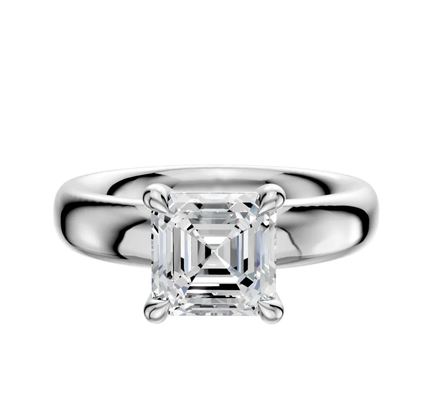 Platinum 4 Prong Basket Classic Dome 4.0mm Engagement Ring sold by Effy