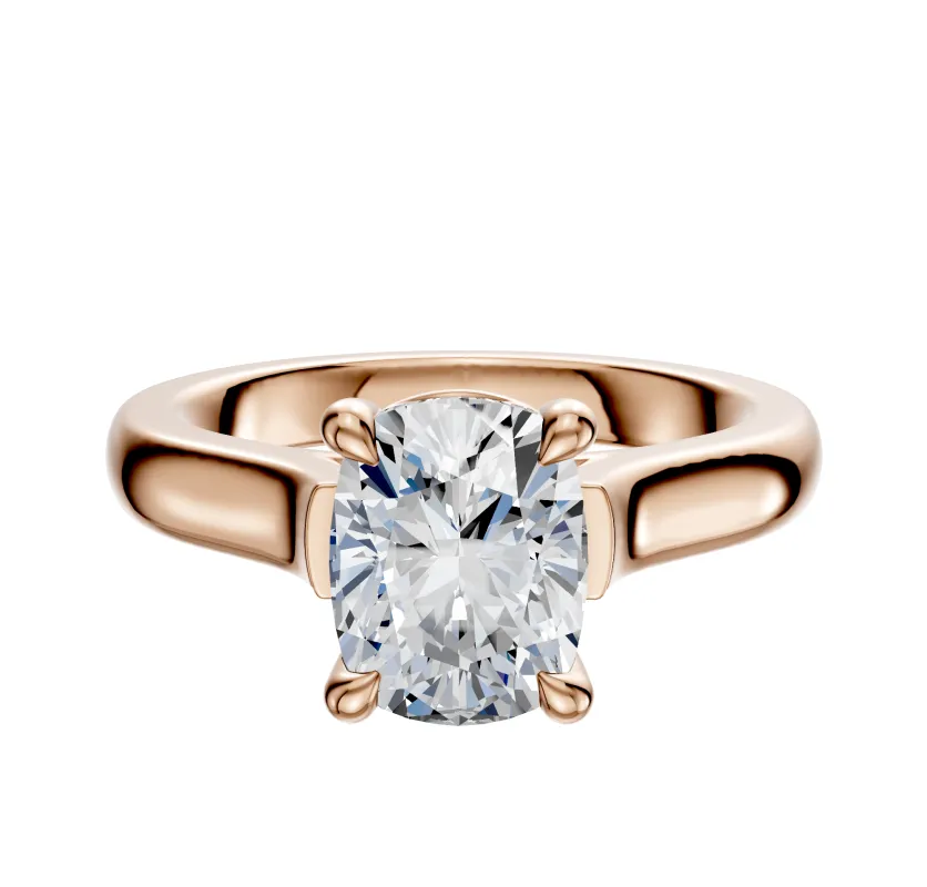 18K Rose Gold 4 Prong Basket Cathedral Dome 3.0mm Engagement Ring sold by Effy