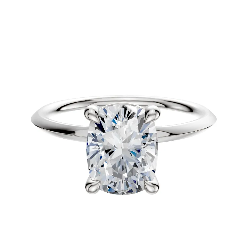 Platinum 4 Prong Basket Classic Knife Edge 1.5mm Engagement Ring sold by Effy