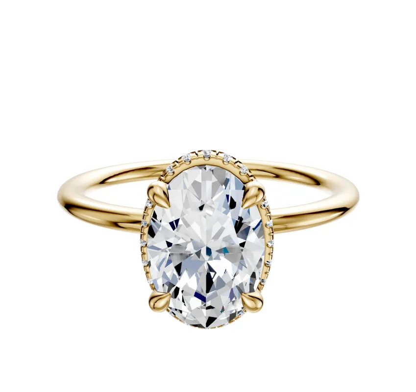 14K Yellow Gold 4 Prong Collar Classic Dome 1.5mm Engagement Ring made by Effy