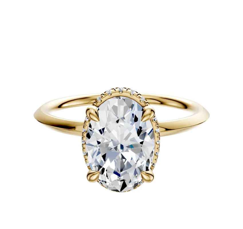 18K Yellow Gold 4 Prong Collar Classic Knife Edge 1.5mm Engagement Ring made by Effy