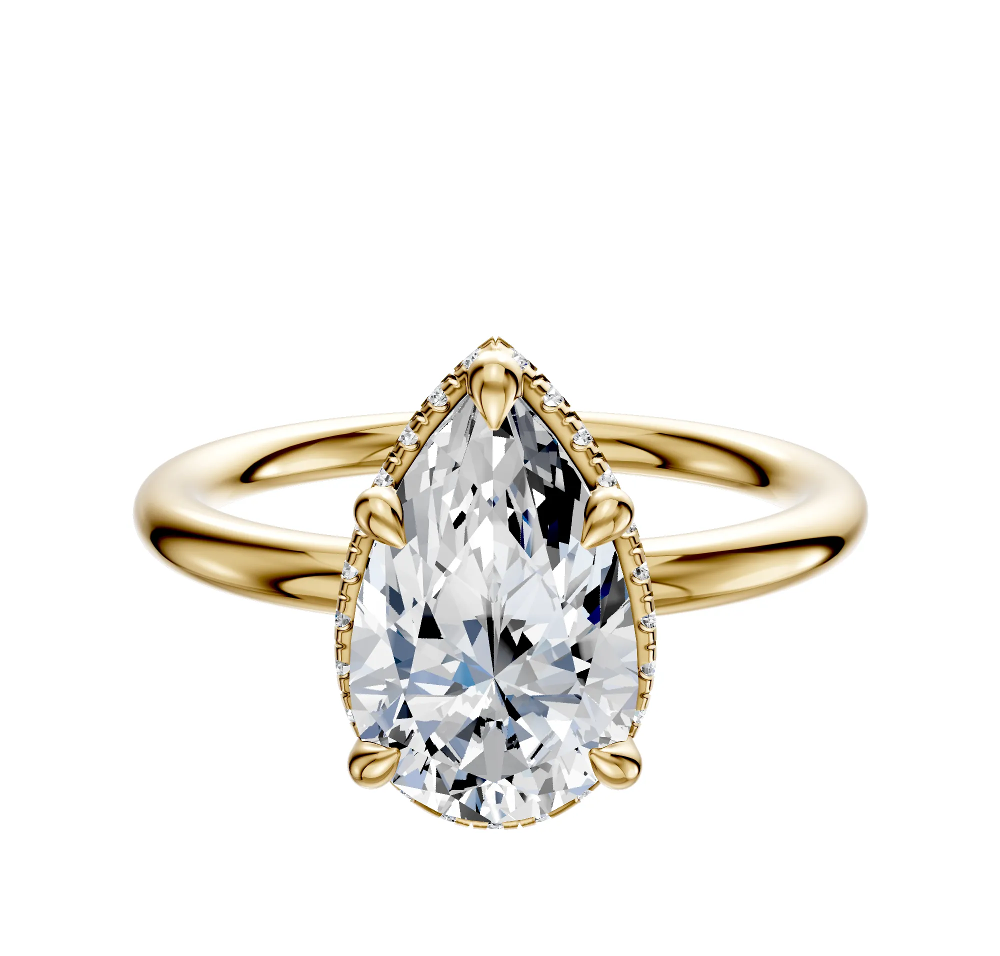 14K Yellow Gold 4 Prong Collar Classic Dome 2.0mm Engagement Ring sold by Effy