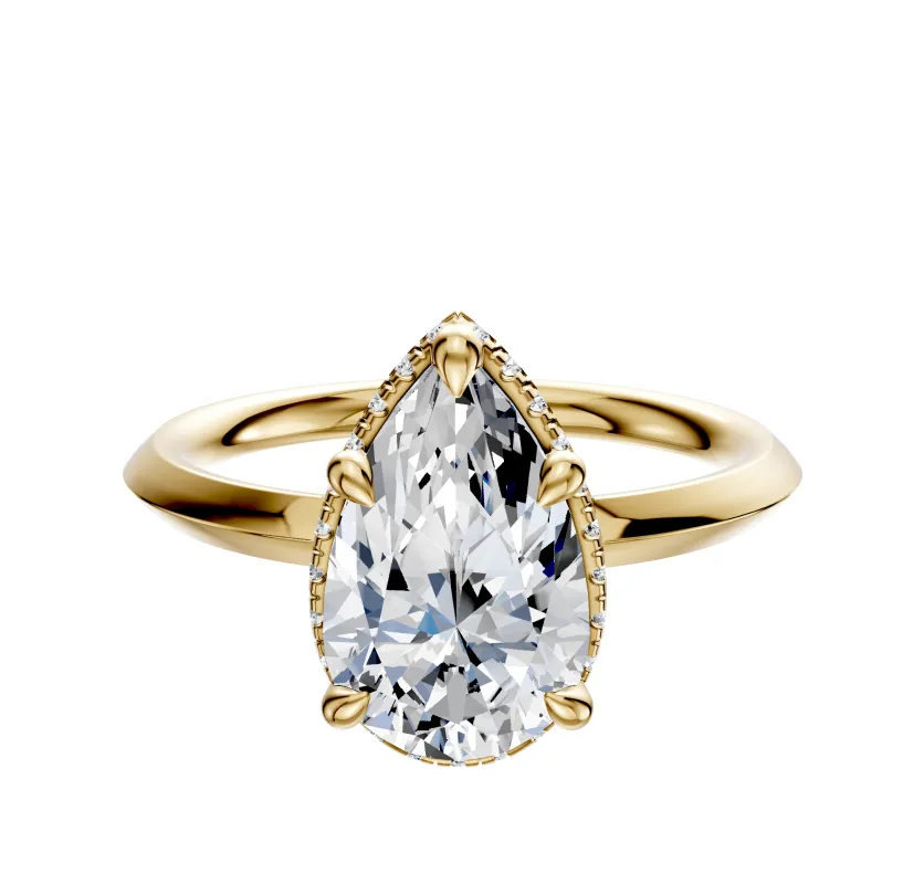 14K Yellow Gold 4 Prong Collar Classic Knife Edge 2.0mm Engagement Ring sold by Effy