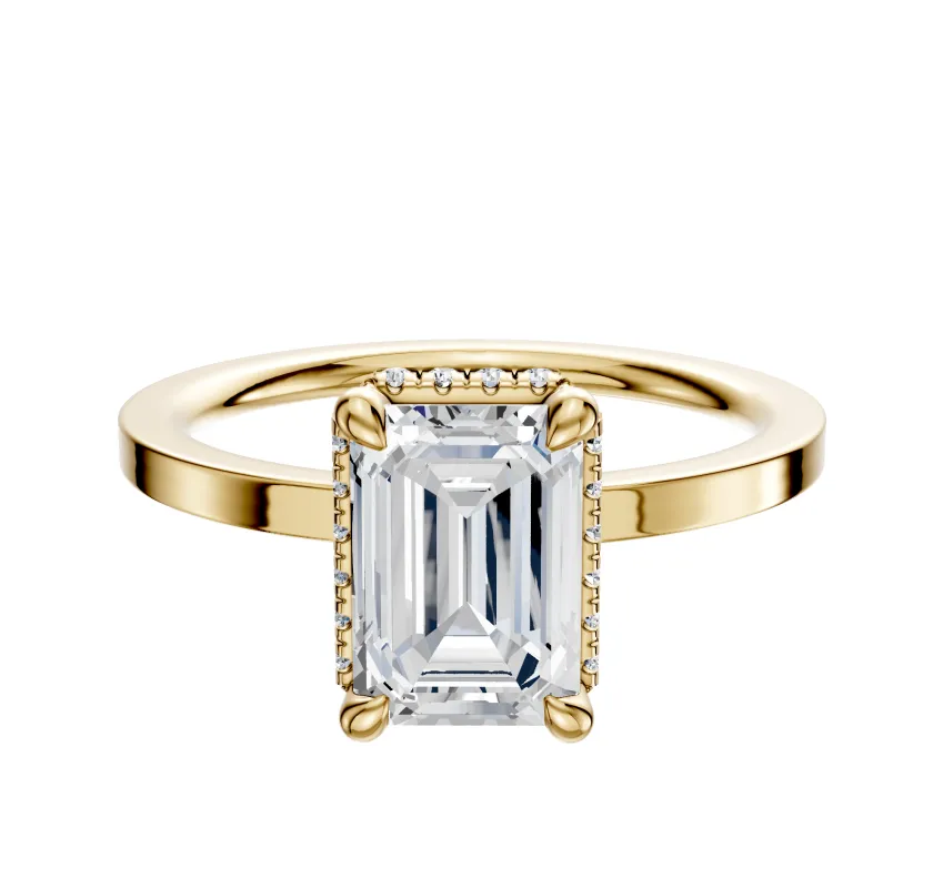 18K Yellow Gold 4 Prong Collar Classic Flat 1.5mm Engagement Ring sold by Effy