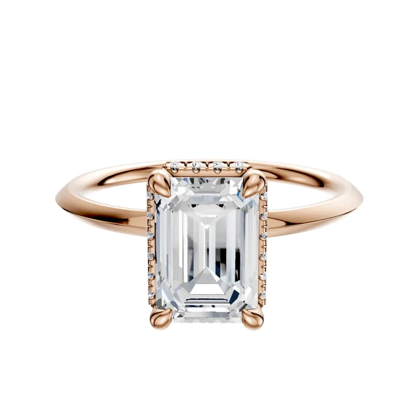 18K Rose Gold 4 Prong Collar Classic Knife Edge 1.5mm Engagement Ring sold by Effy