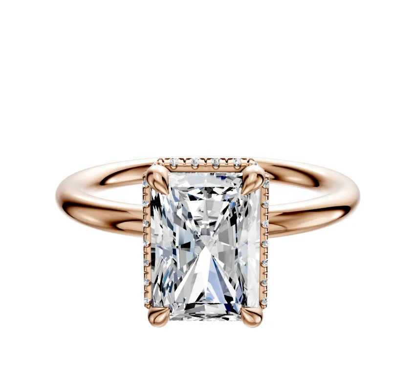 18K Rose Gold 4 Prong Collar Classic Dome 2.0mm Engagement Ring made by Effy