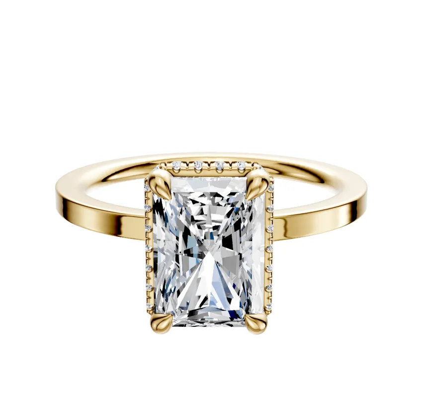 18K Yellow Gold 4 Prong Collar Classic Flat 1.5mm Engagement Ring sold by Effy