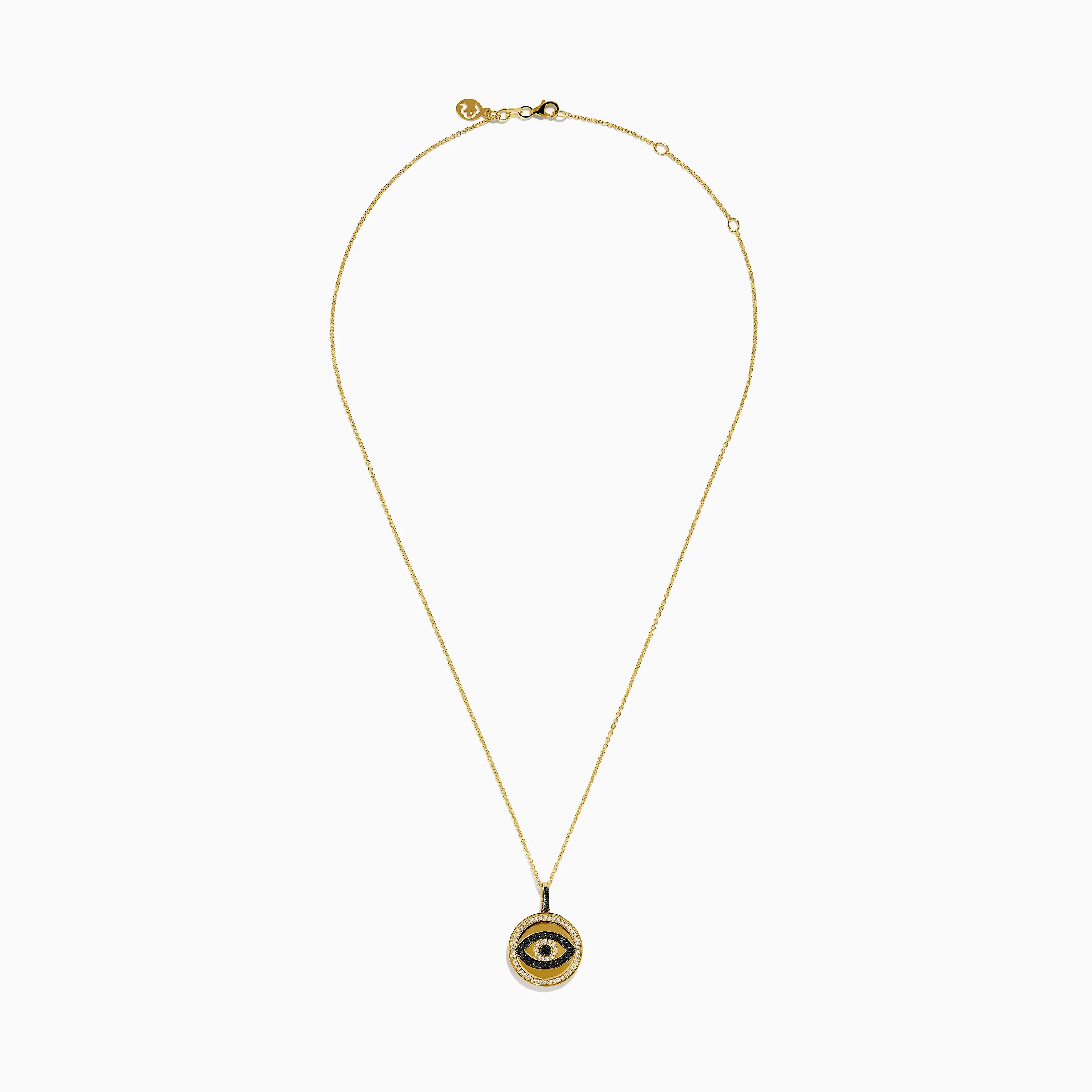 Novelty 14K Yellow Gold Black and White Diamond Evil Eye Pendant sold by Effy product image thumbnail 3