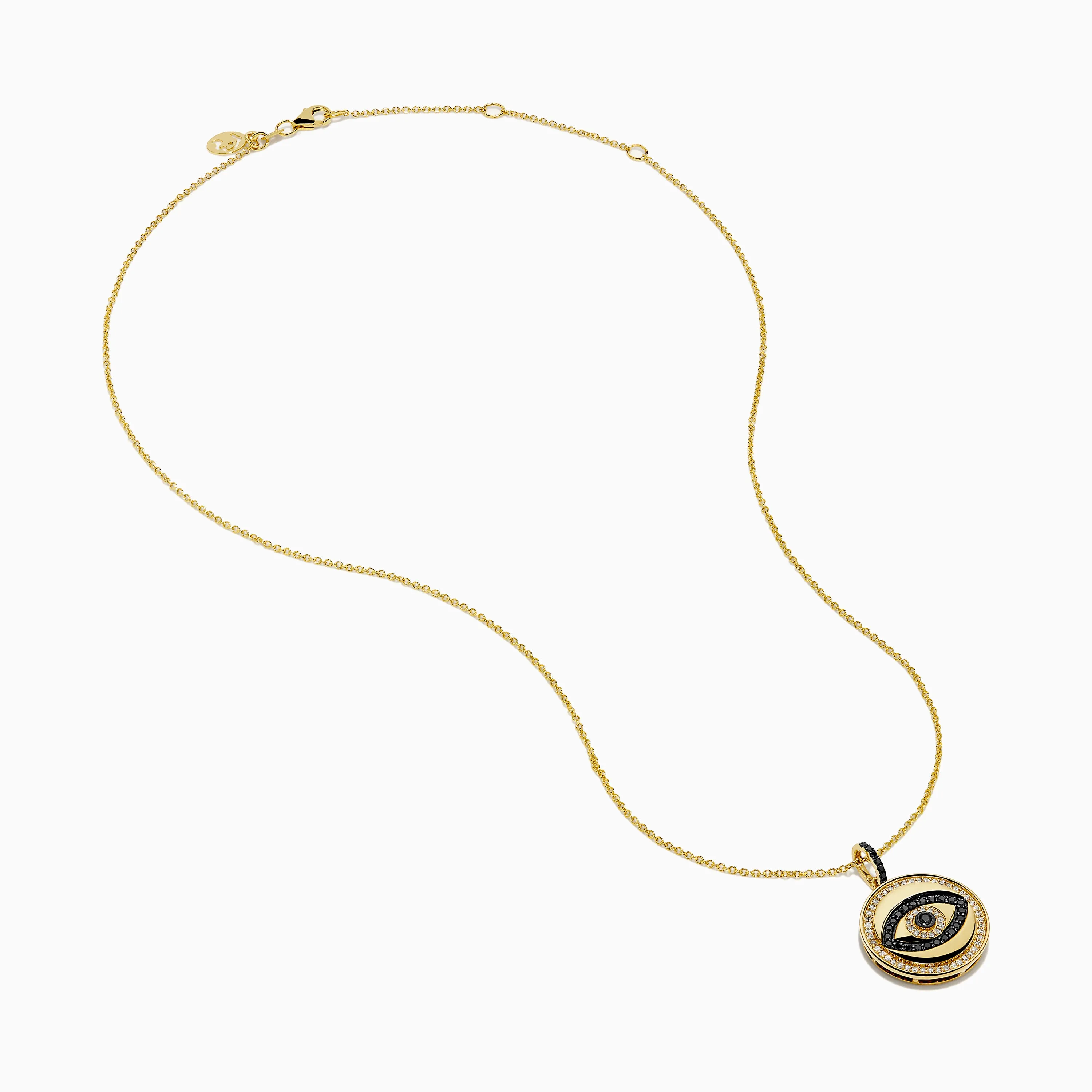 Novelty 14K Yellow Gold Black and White Diamond Evil Eye Pendant sold by Effy product image thumbnail 2