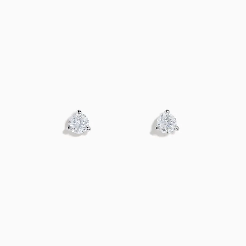 14K White Gold Universal Post Diamond Stud Earrings sold by Effy