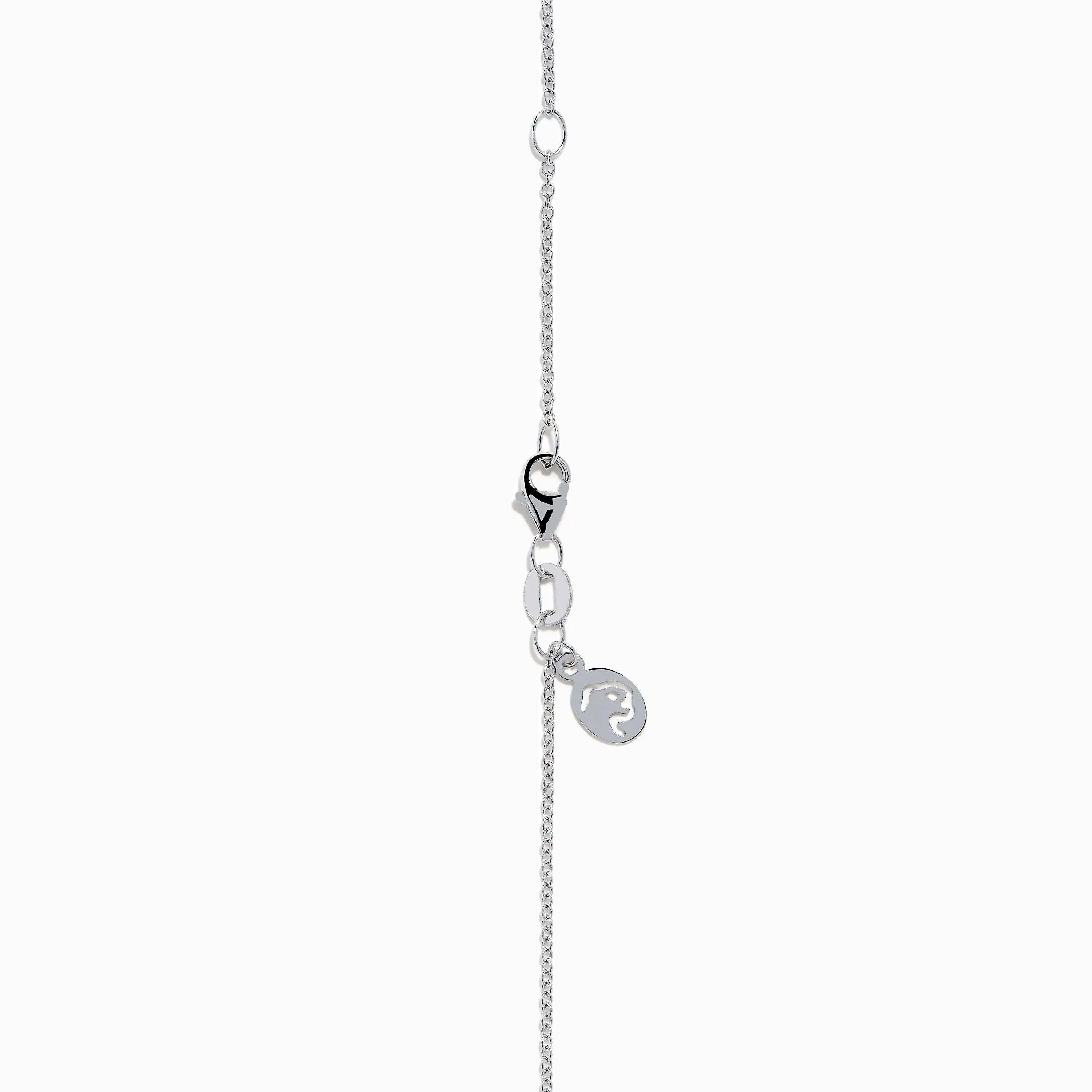Watercolors 14K White Gold Multi Sapphire and Diamond Collarbone Necklace sold by Effy product image thumbnail 4