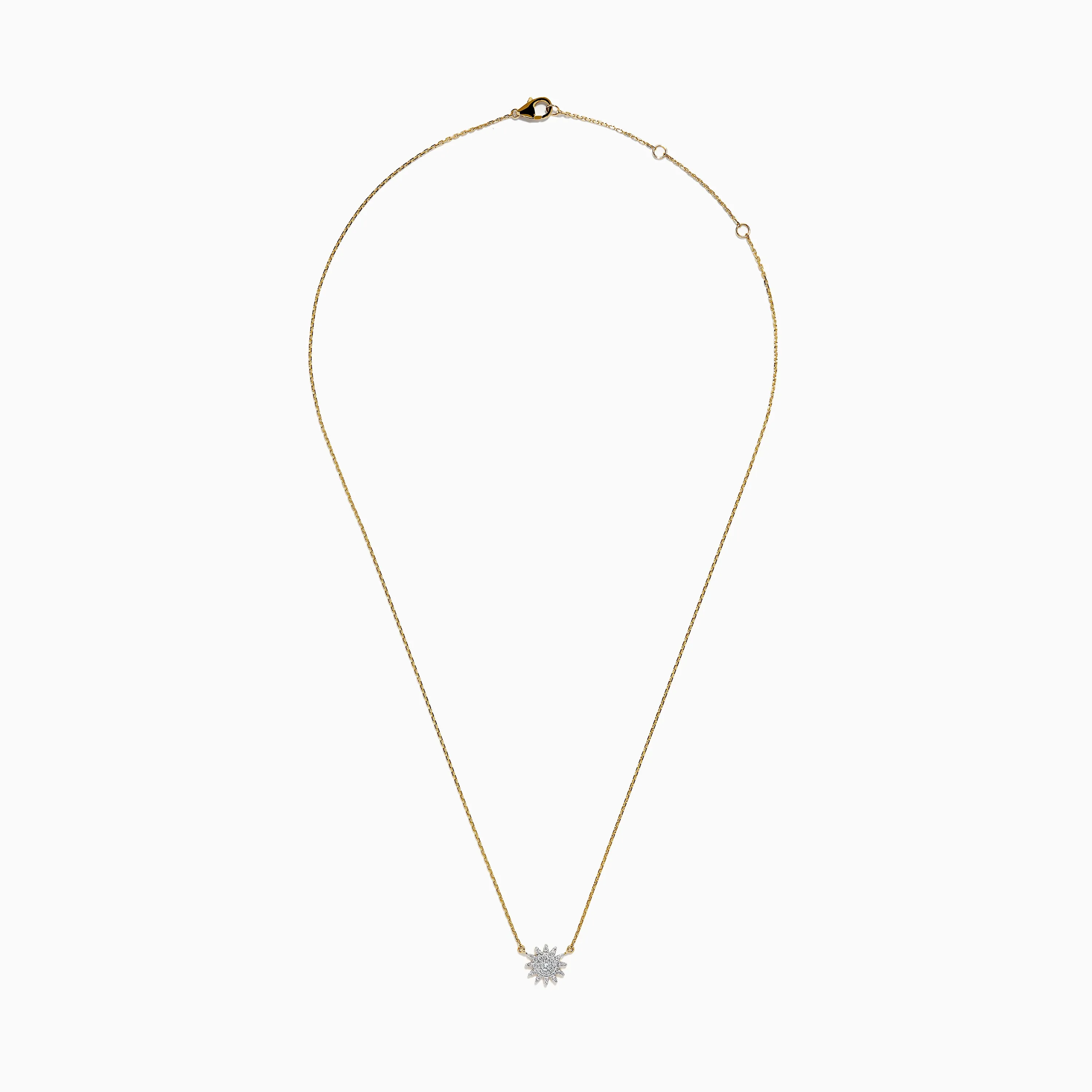 D'Oro 14K Yellow Gold Diamond Sunburst Necklace sold by Effy product image thumbnail 3