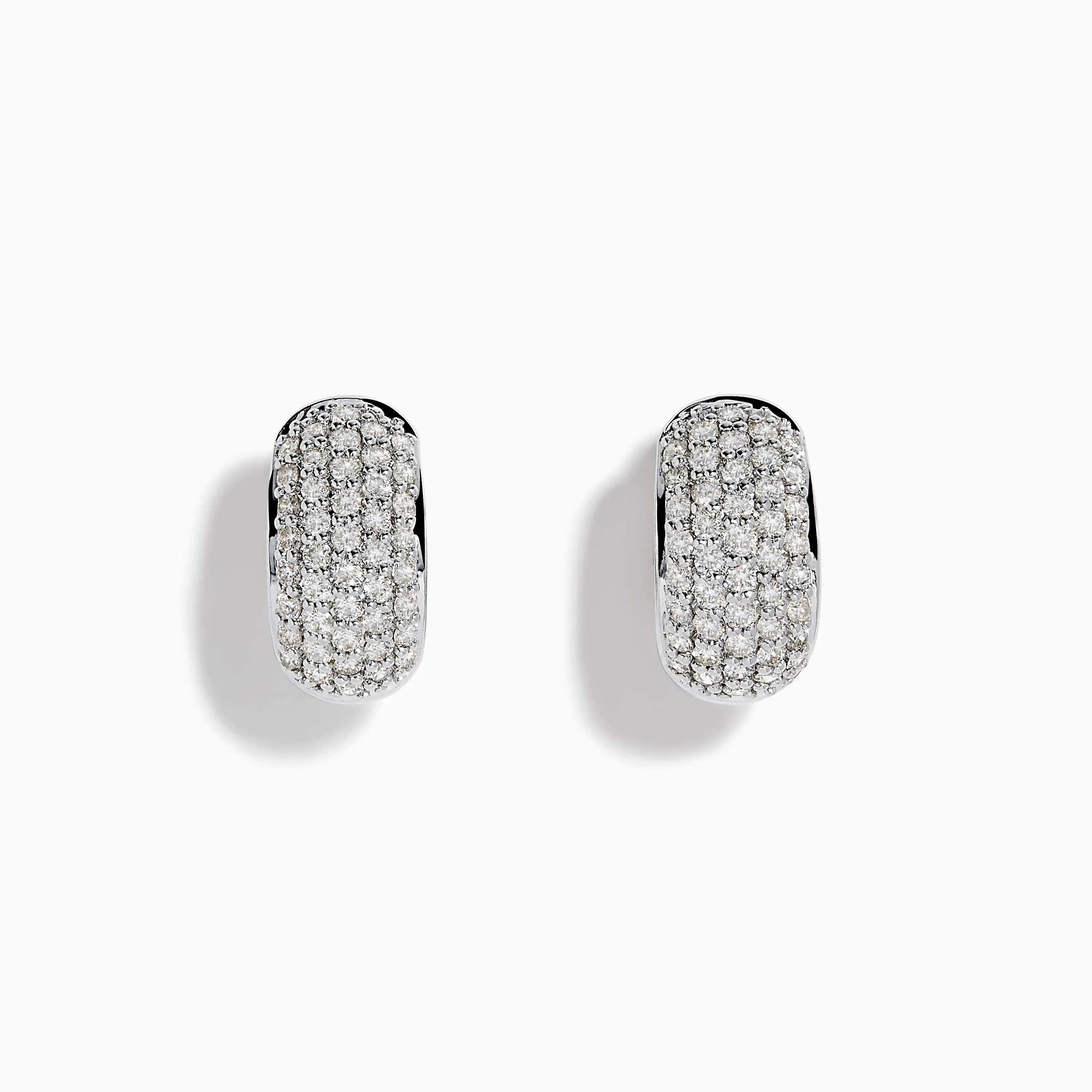 14K White Gold Diamond Pave Hoop Earrings sold by Effy