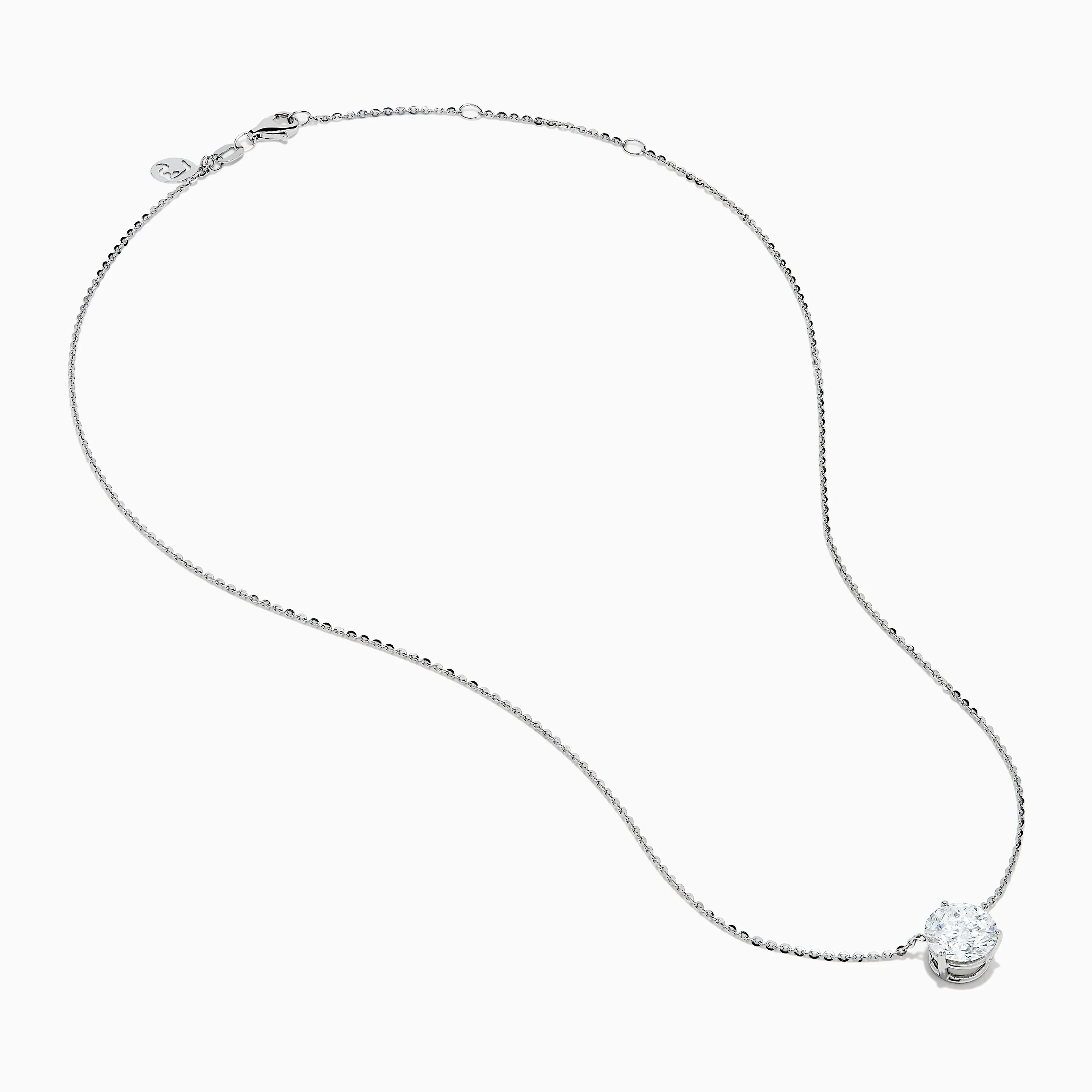 Lab Grown Diamond 3.00ct Solitaire Pendant in 14K White Gold sold by Effy product image thumbnail 2
