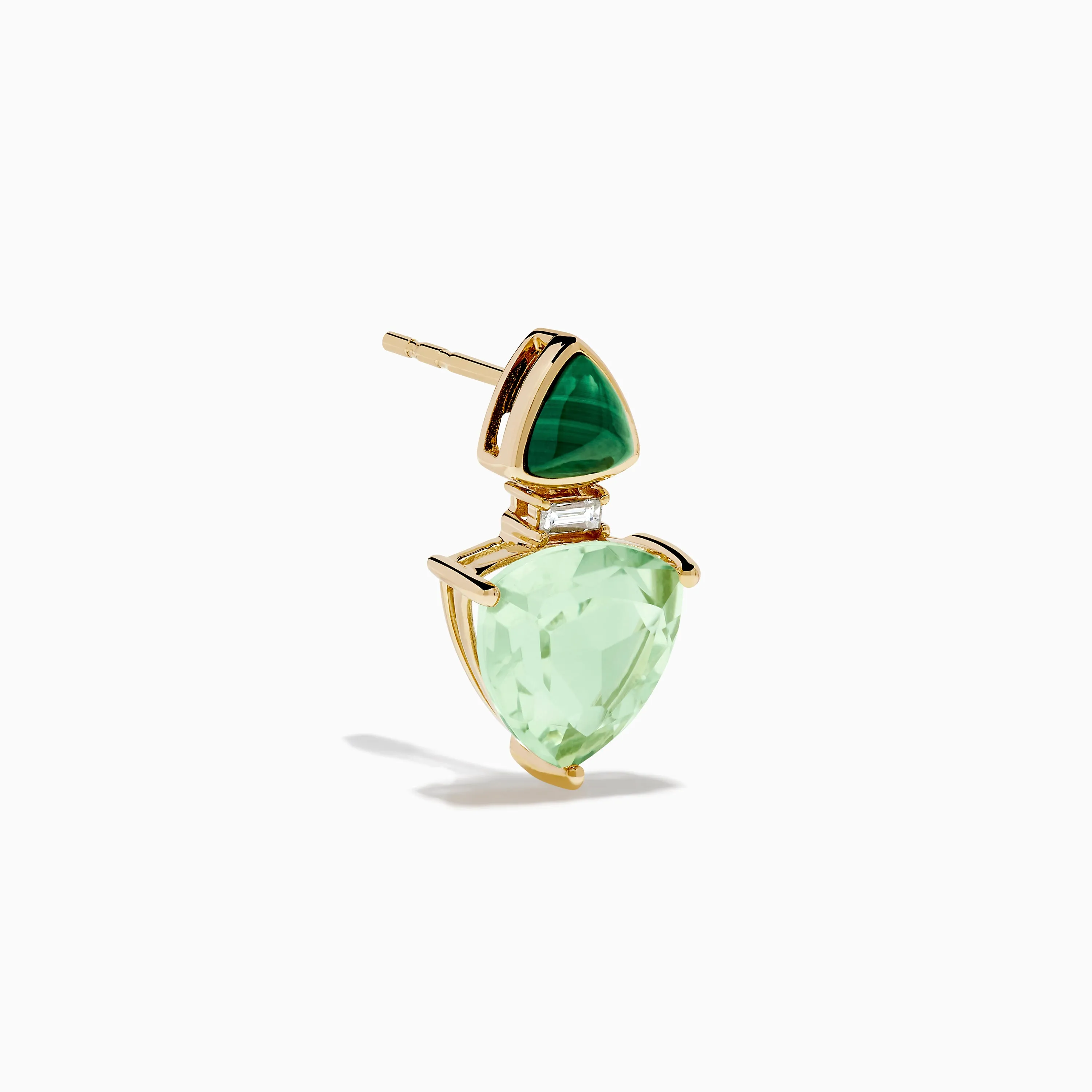 14K Yellow Gold Green Amethyst, Diamond and Malachite Drop Earrings sold by Effy product image thumbnail 3