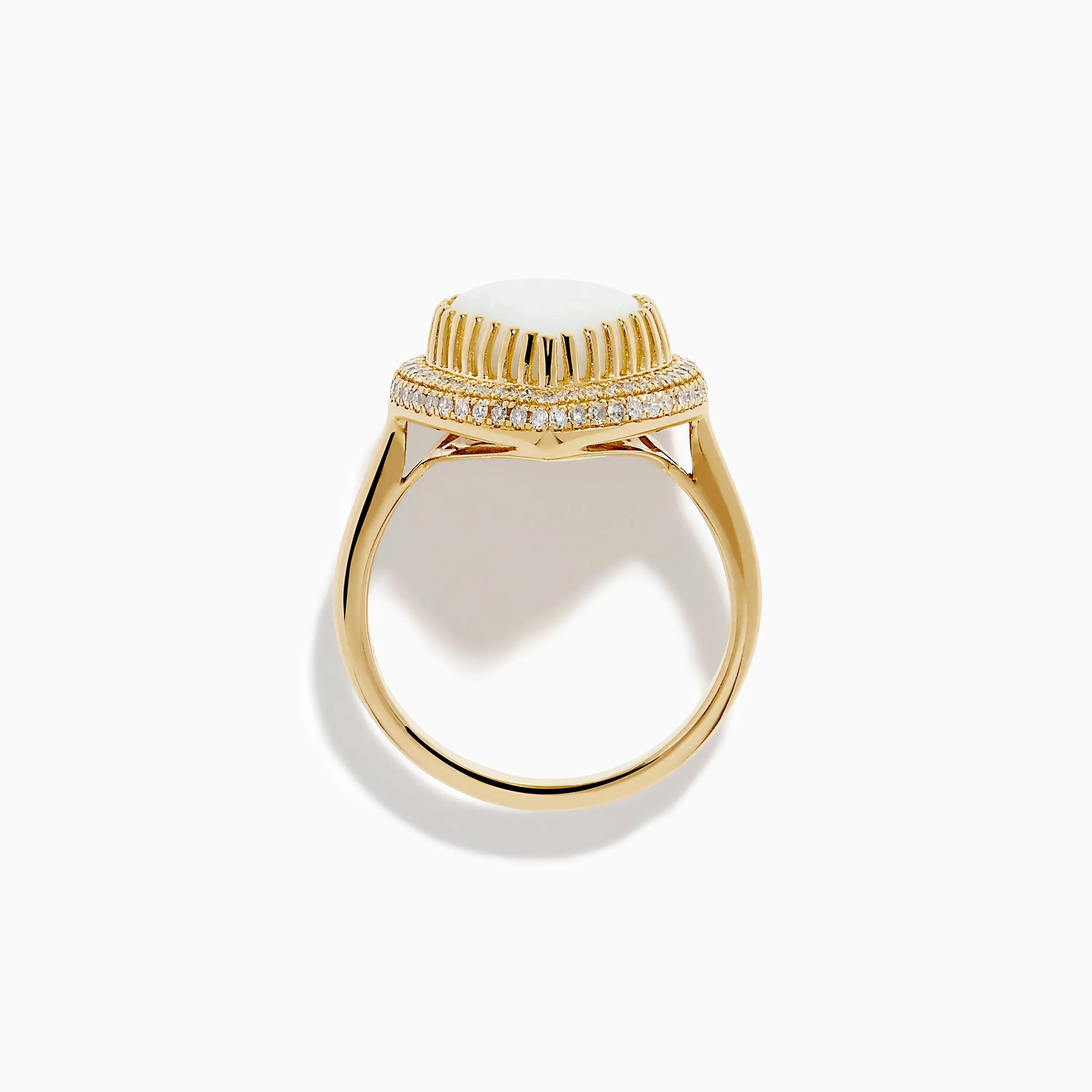 14K Yellow Gold Pear Shaped Opal and Diamond Cocktail Ring sold by Effy product image thumbnail 3