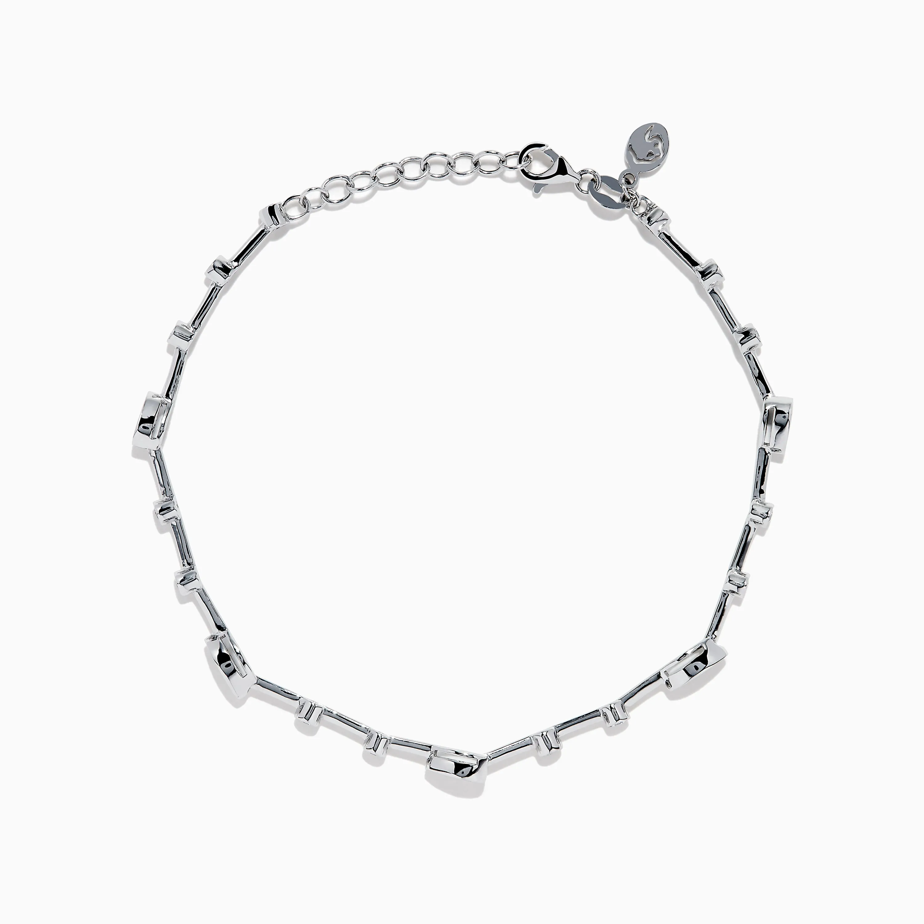 14K White Gold Diamond Station Bracelet sold by Effy product image thumbnail 3